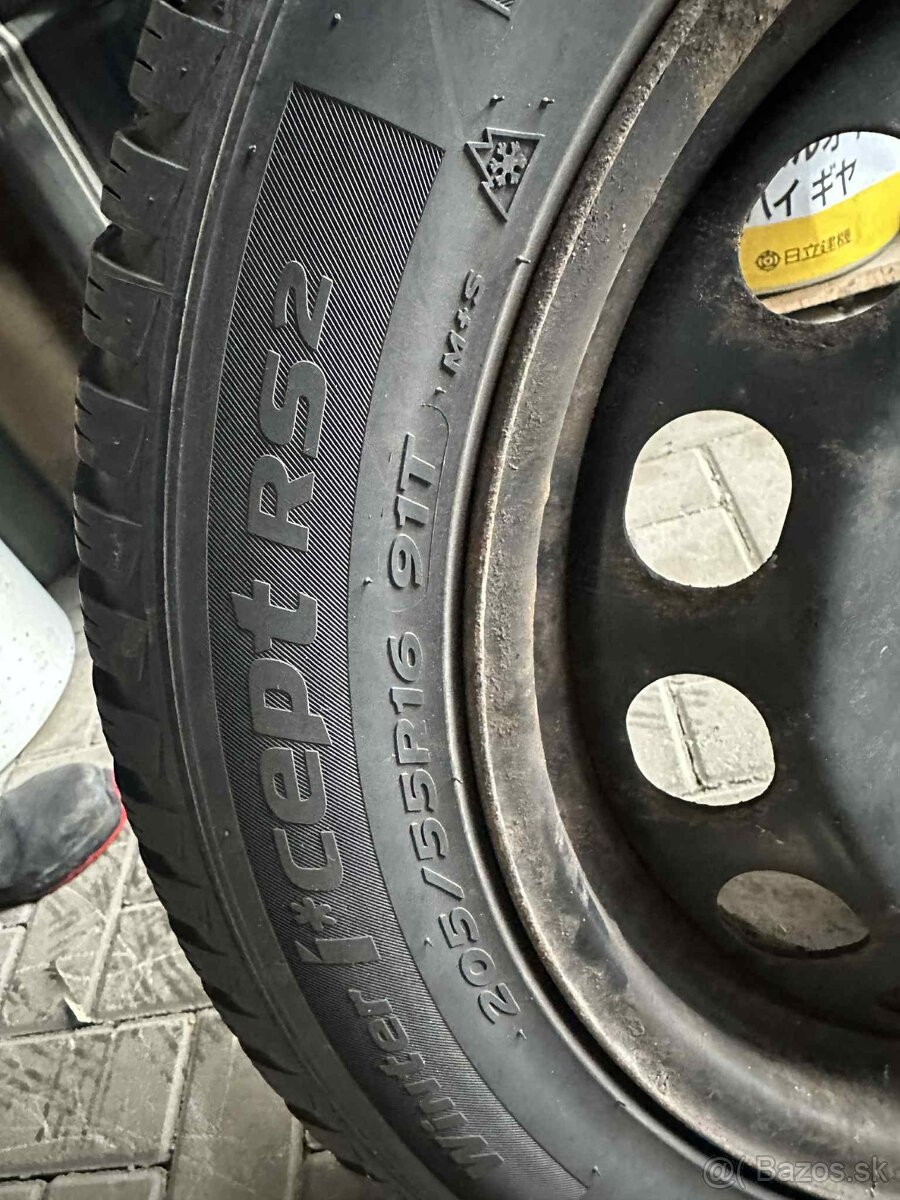 Plechové disky R16 5x112 so zimnými pneu - 6