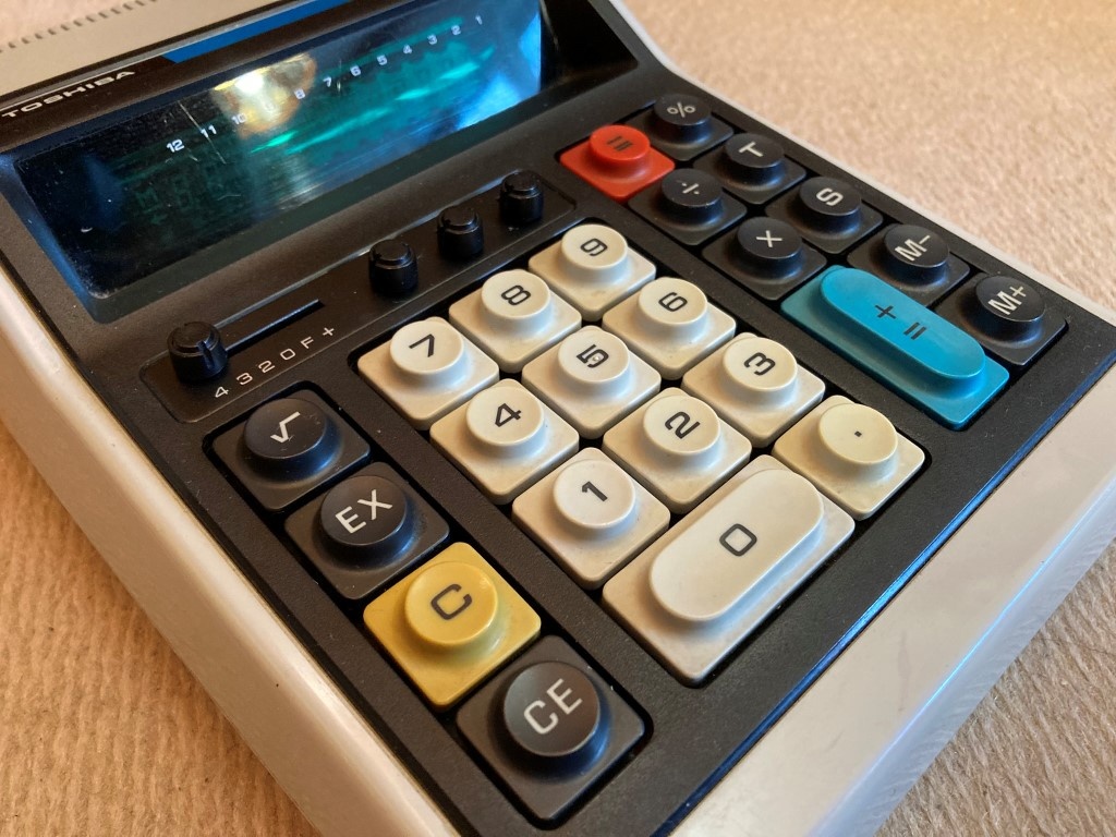 Stolná kalkulačka Toshiba BC-1270 retro 70. roky - 6