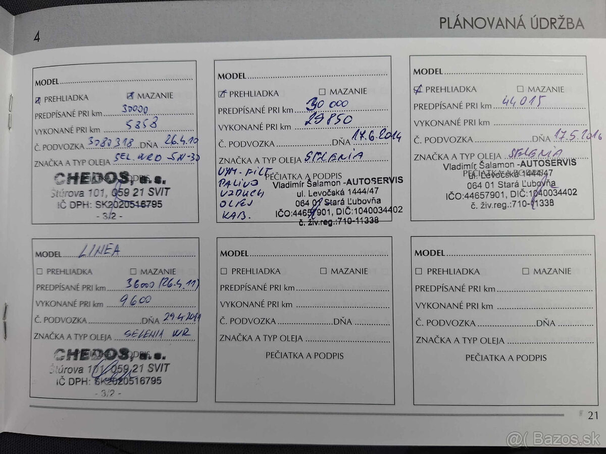 Predám Fiat Linea 1.3 nafta 66kw. - 6