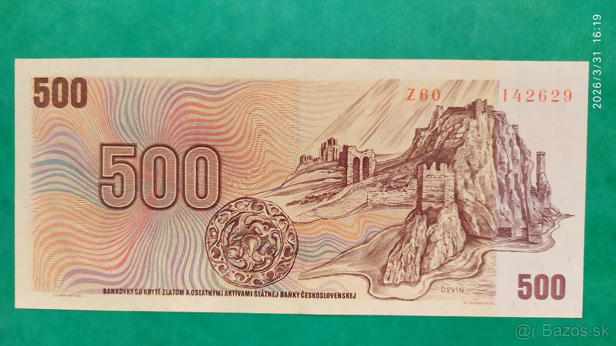 500 Kčs 1973 séria Z - 6
