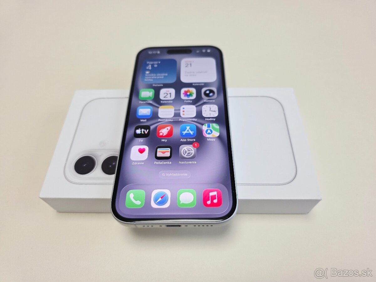 APPLE IPHONE 16 128GB WHITE TOP STAV BATERKA 100% - 6