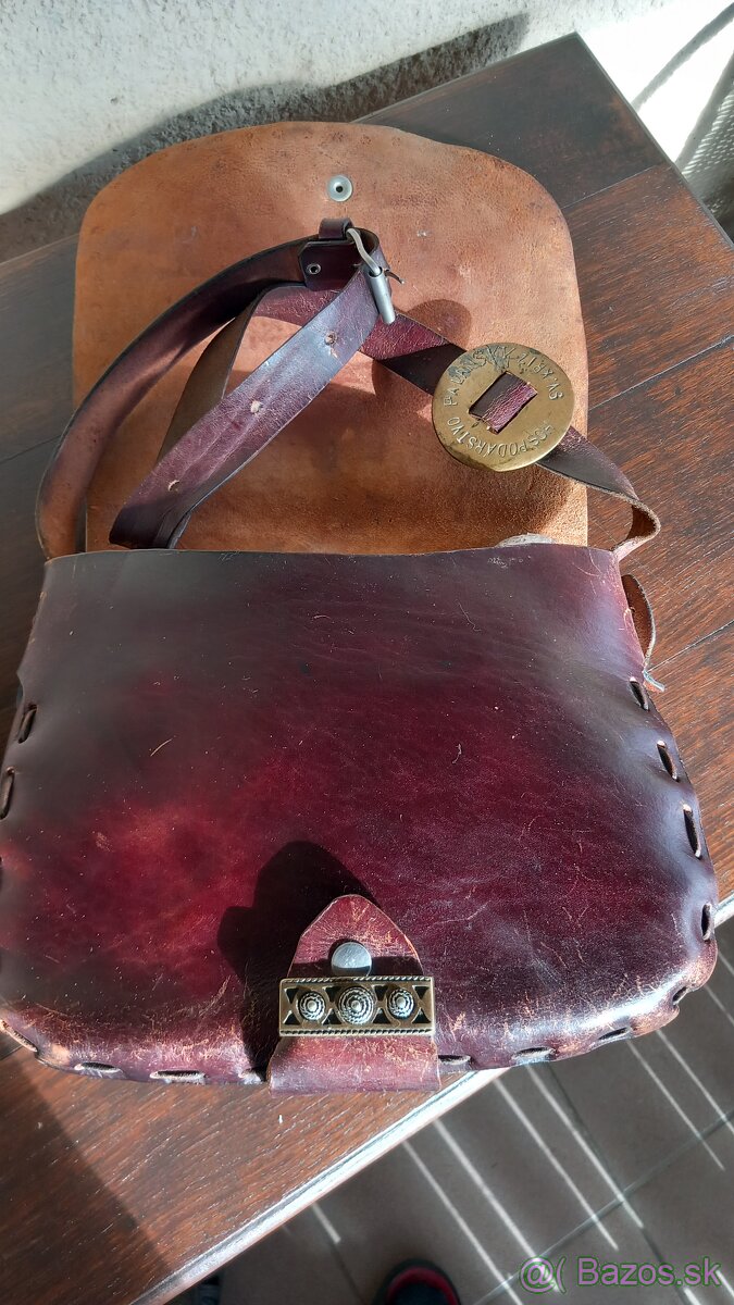 Starožitná koženná brašňa - 6
