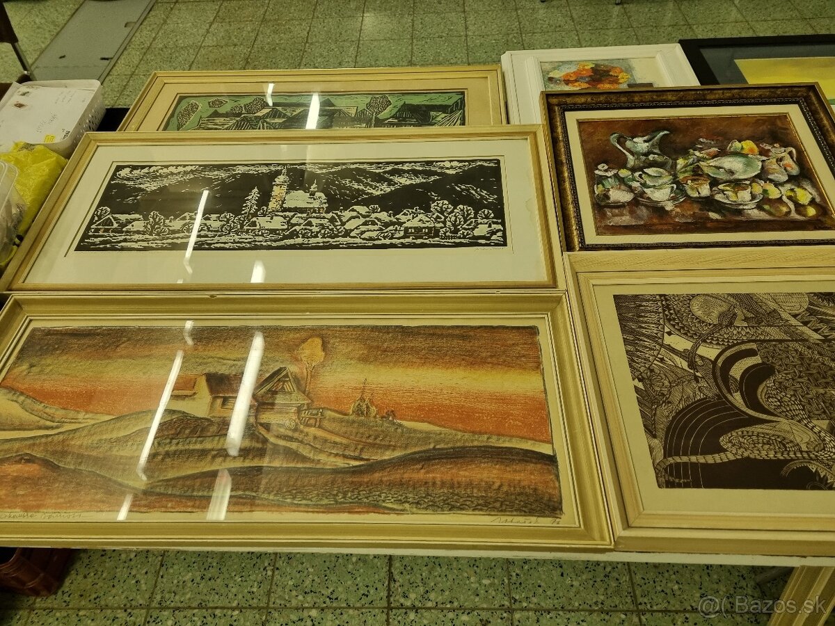 Predám grafiky Petra Kľúčika a obrazy aj grafiky iných autor - 6