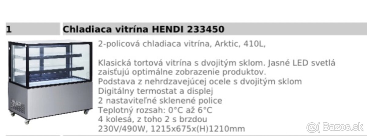 Gastro Chladiaca vitrína HENDI 410 L Arktic 233450 - 6