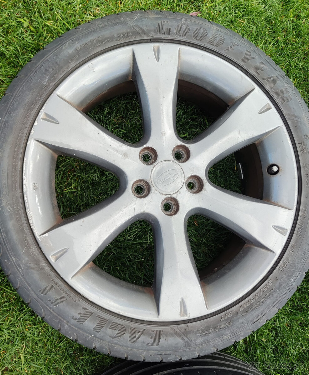 Predám sadu 4 ks originálne hliníkové disky SUBARU R17 - 6