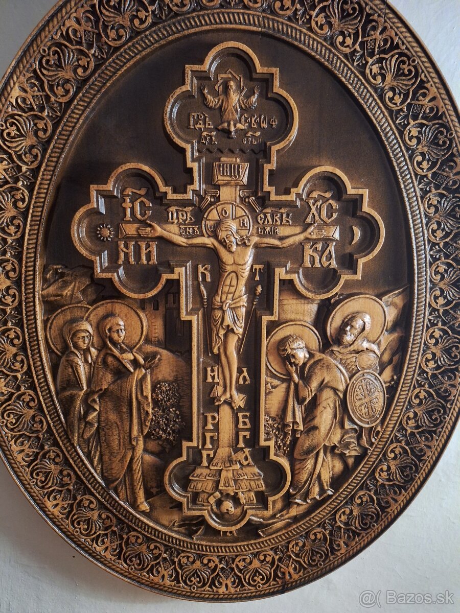 Drevorezba, kríž nástenný - 6