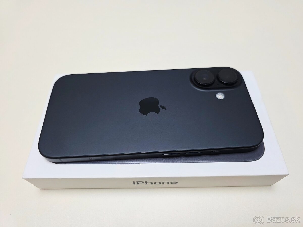 APPLE IPHONE 16 BLACK128GB ,BATERKA 100%,ZÁRUKA - 6