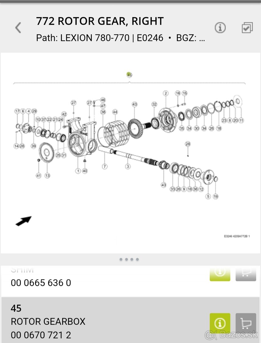 Lexion rotorove prevodovky - 6