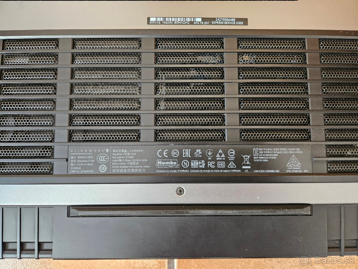 Predám hernú klasiku notebook Dell Alienware 17 R4 - 6