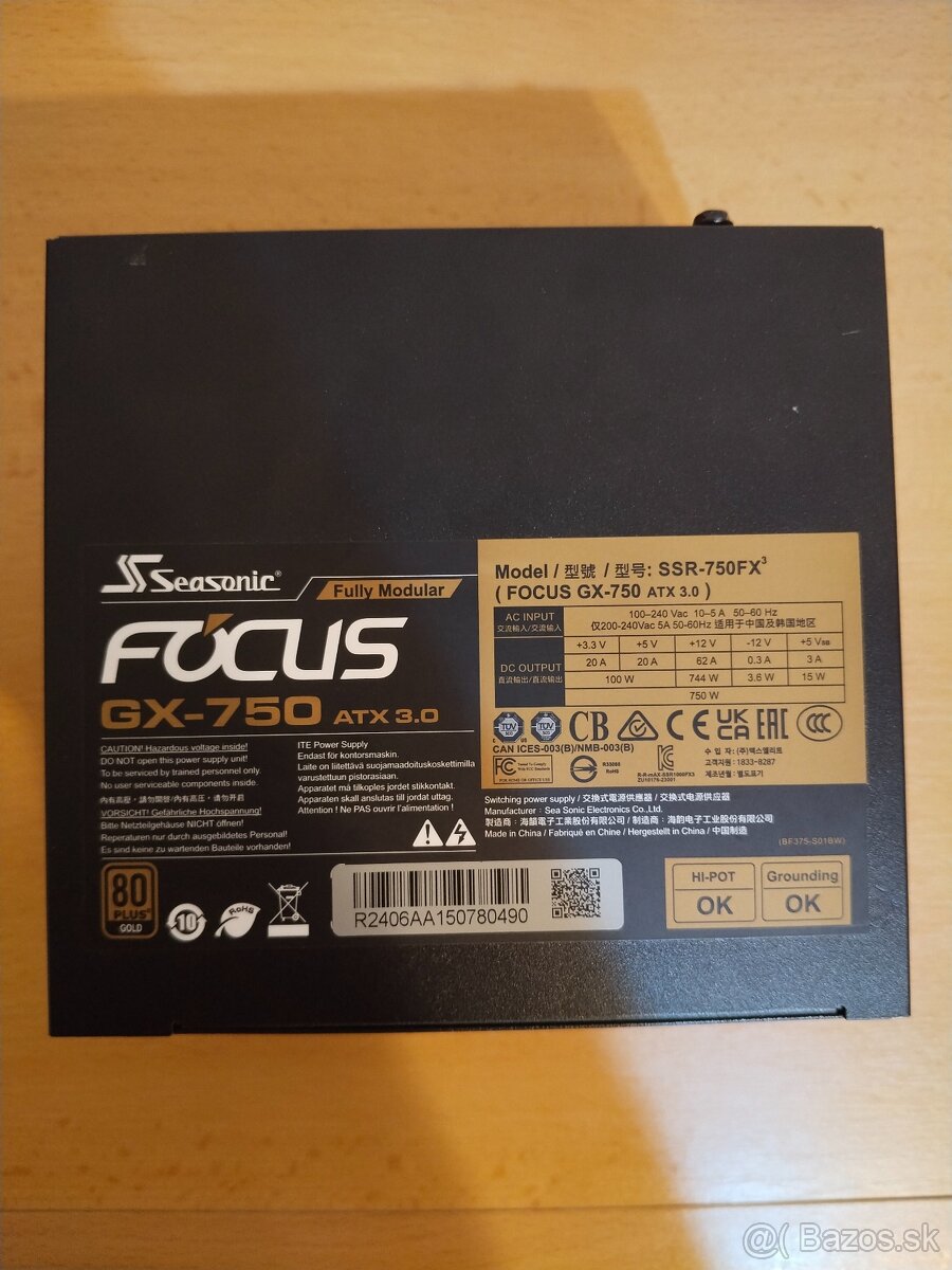 Zdroj Seasonic Focus GX-750W v ZÁRUKE - 6