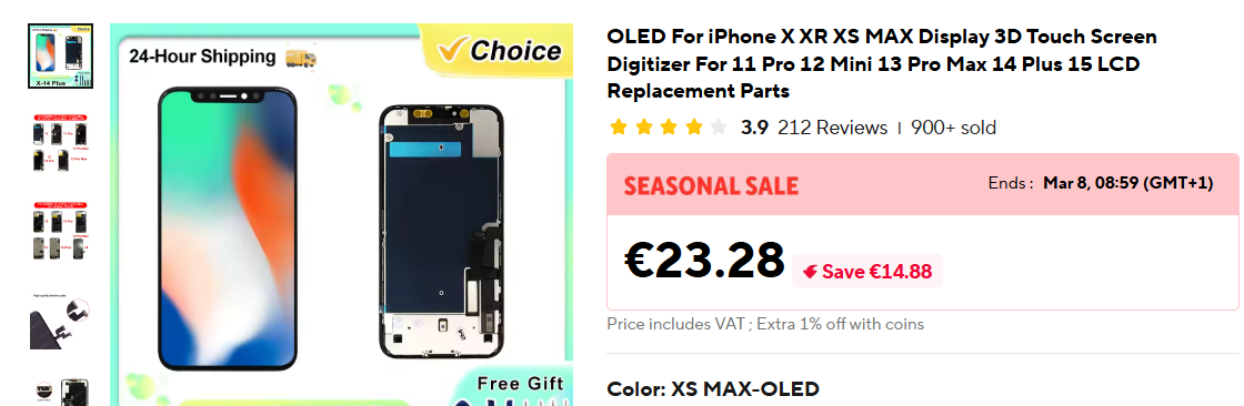 OLED displej pre Iphone XS MAX - 6