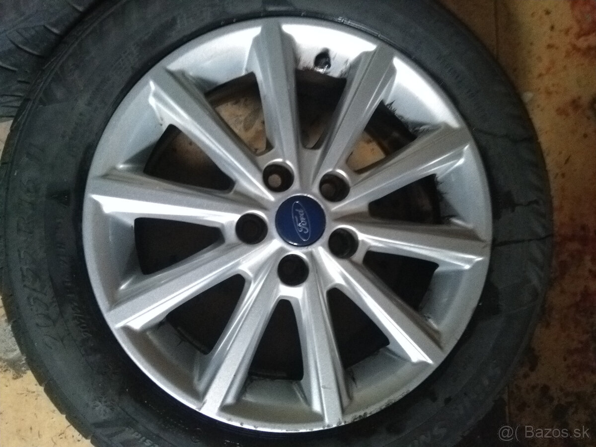 originál disky ford 5x108 +zimne gumy - 6