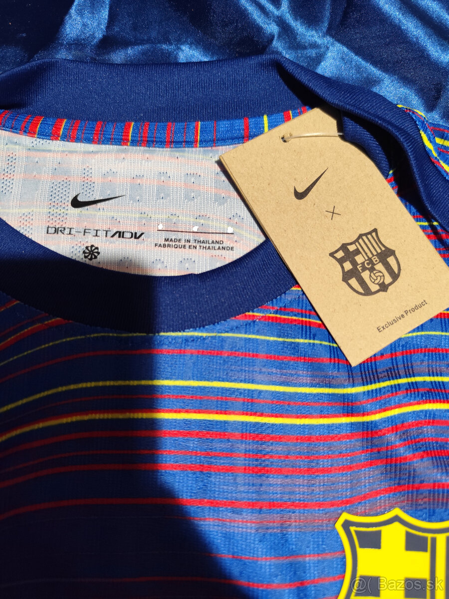 Dres Fc Barcelona Hráčsky Blaugrana Pásikavý Unikátny - 6