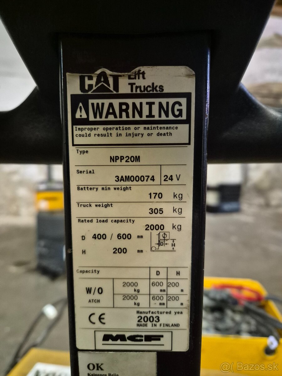 Ručný elektrický paletový vozík - 6