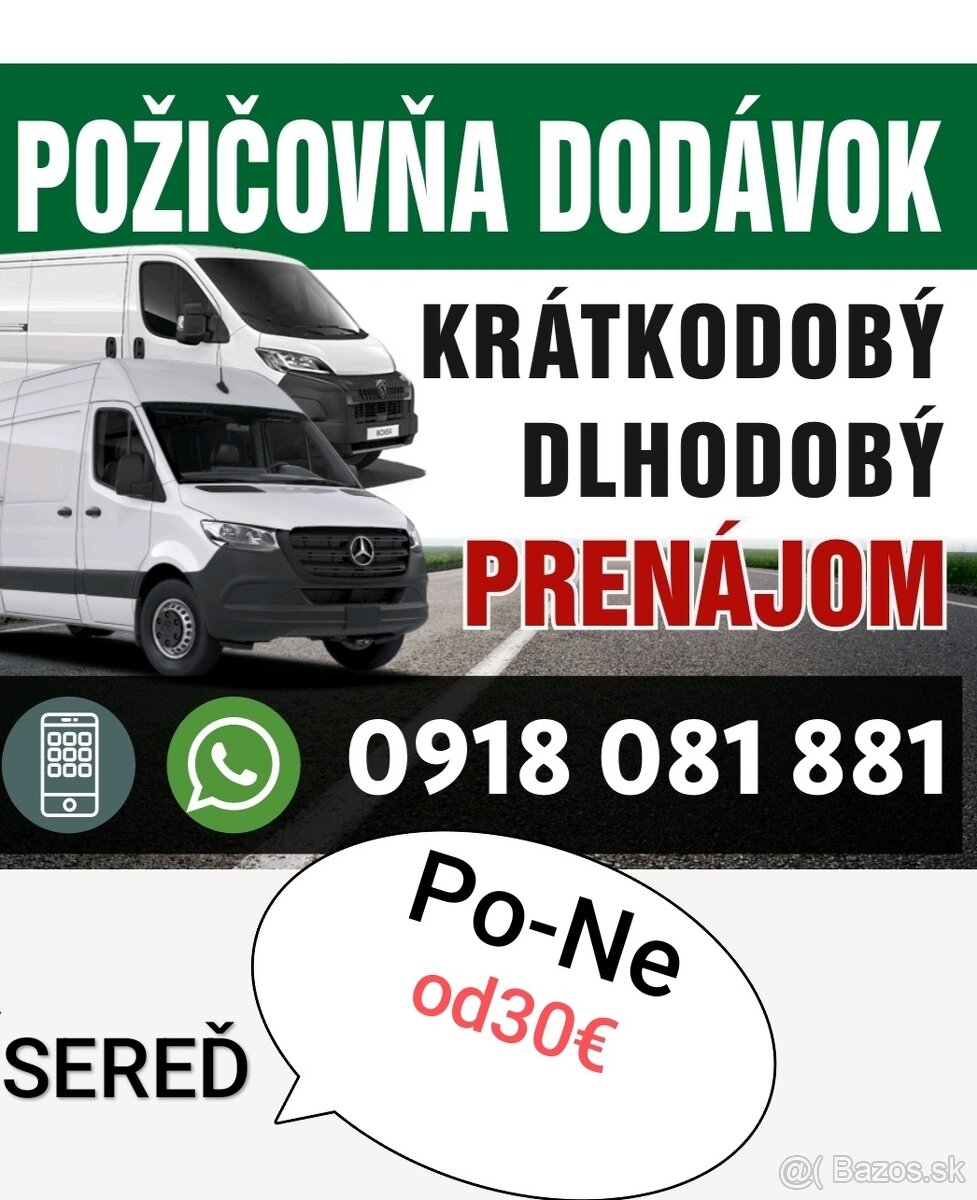 Požičovňa dodávok Trnava, Sereď, Galanta - 6