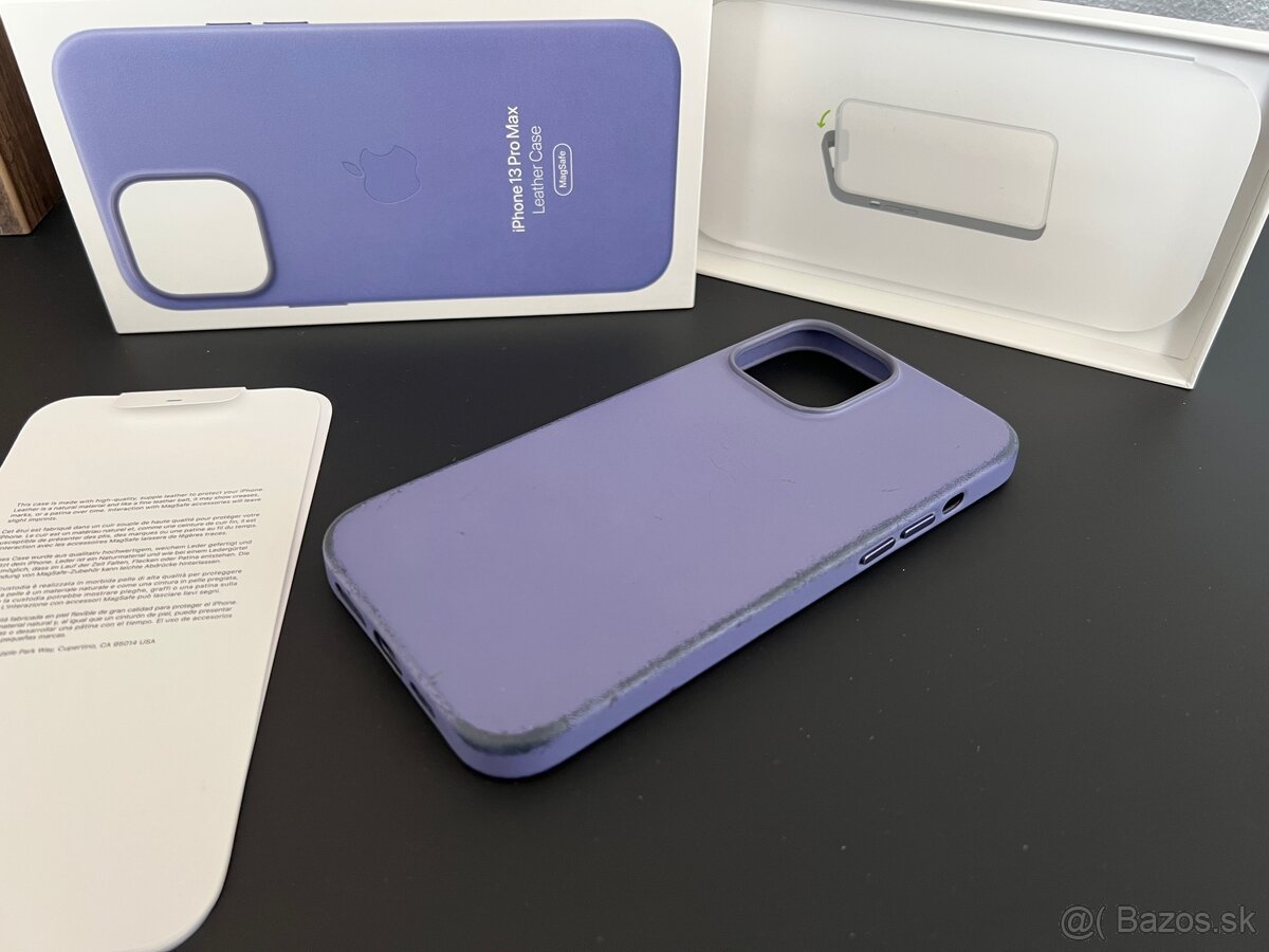 Kozeny kryt iPhone 13 Pro Max Leather Case Wisteria - 6