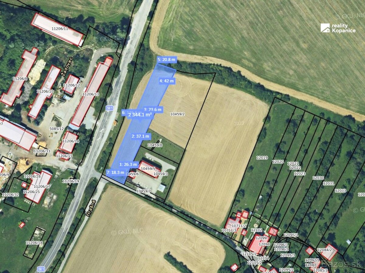 Na predaj komerčný pozemok v obci Hrašné - 6