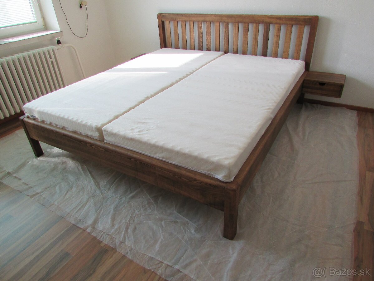 Masívna dubová posteľ Lucia + 2 stolíky zdarma - 6