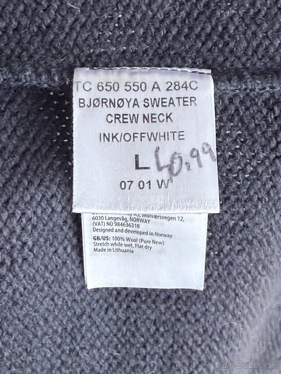 Vlnený sveter Devold Bjornoya Wool Sweater - 6