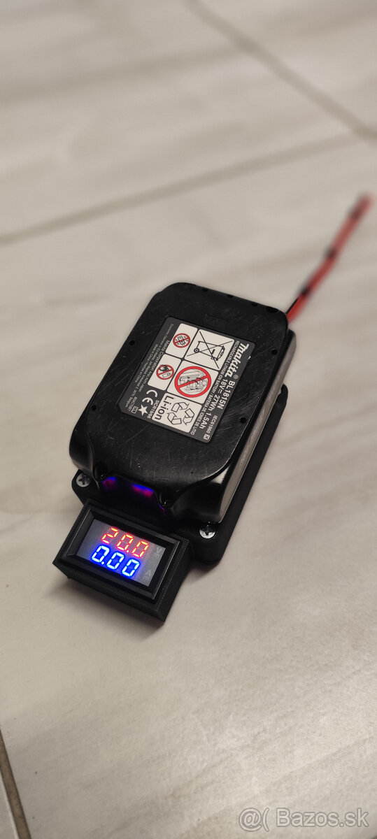 Adaptér batérie makita 18V s voltmetrom ( Hranatý/Okrúhly ) - 6