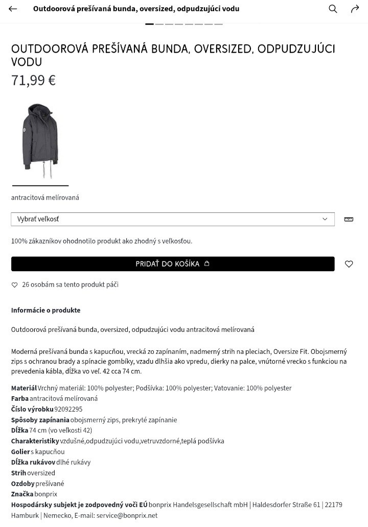 Dámska bunda Bonprix - veľkosť 48/50 - 6