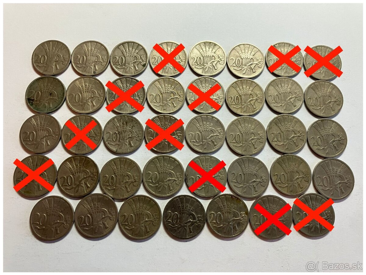 Československo 1918 - 1960 ČSR mince v obyčajnom stave - 6