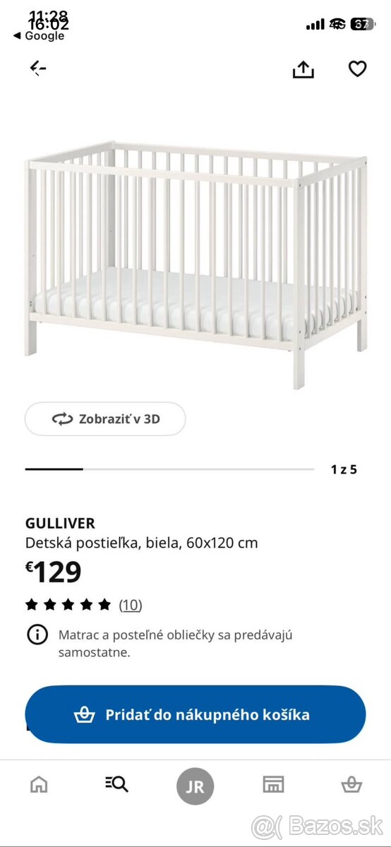 Detska postielka Gulliver Ikea - 6