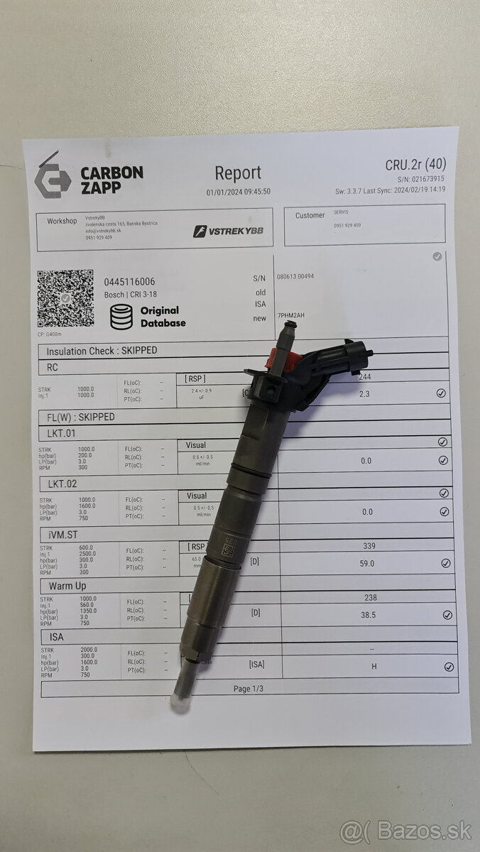 Predám vstrekovač BOSCH - 6