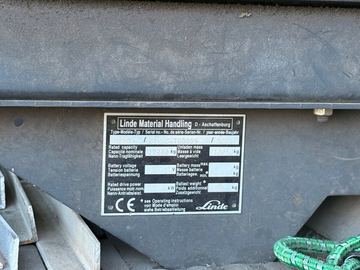 Vysokozdvižný vozík Linde H120D Diesel 12000kg - 6