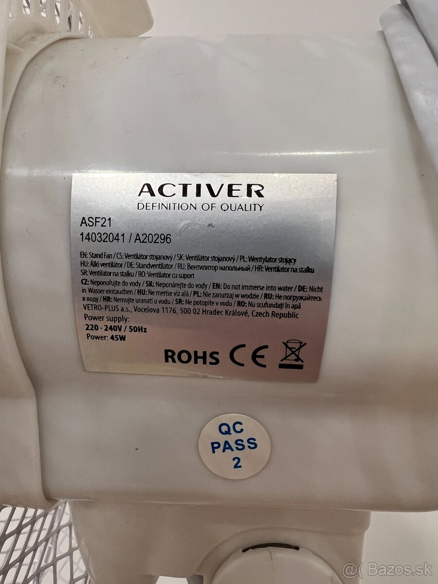 Stojanový ventilátor ACTIVER - 6