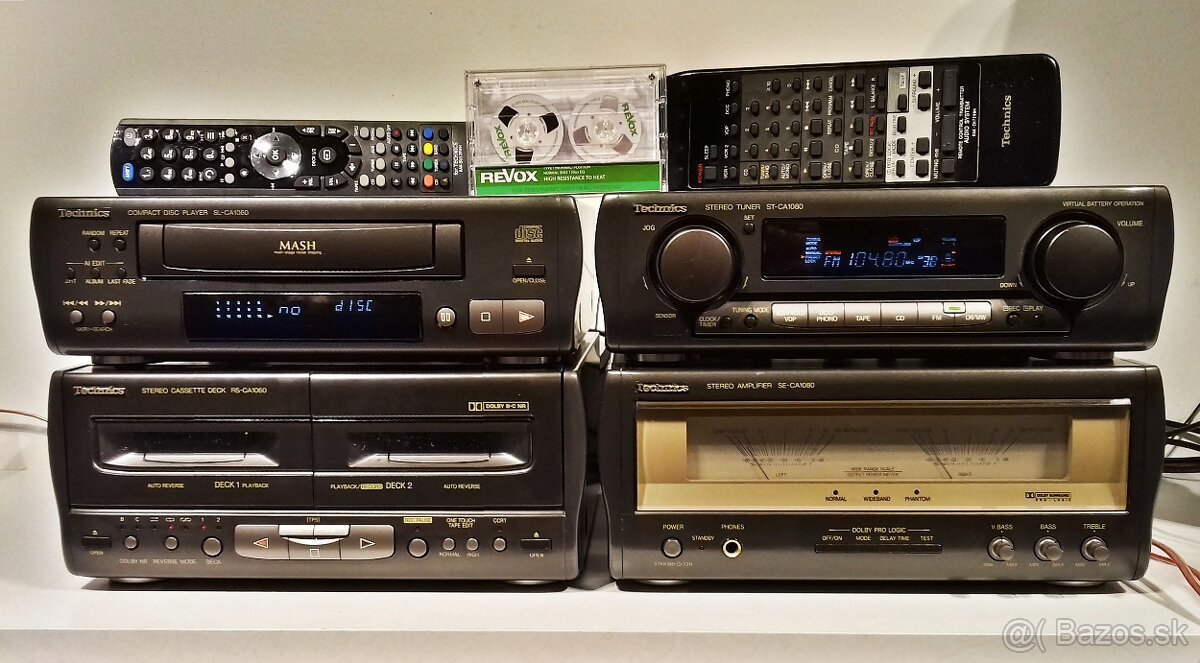 Zostava TECHNICS mini VU, tuner, zosilnovac, CD, deck = M03 - 6