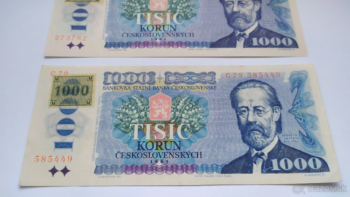 1000 Kčs kolok CZ lepený - 6