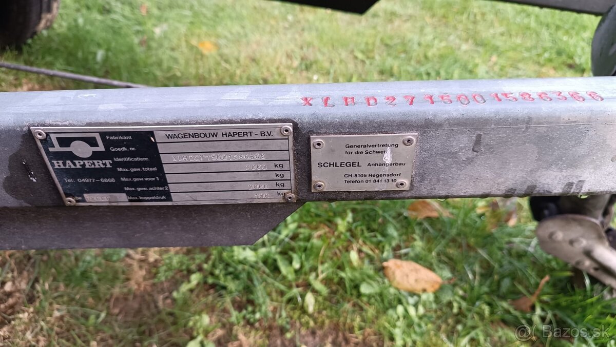 Vyklapac vyklapaci prives 1s celkova hmotnost 2000kg - 6