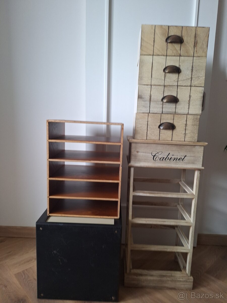 Vintage skrinka -cabinet, retro skrinka na LP platne... - 6