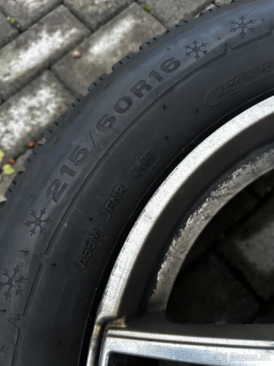 Predám elektrony carmani 5x112 + zimné pneu 215/60 r16 - 6