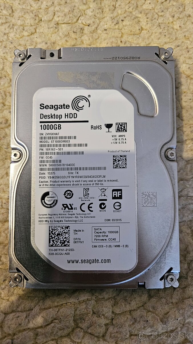 2 x Hard Disk 3.5" 1TB, Western Digital a Seagate - 6