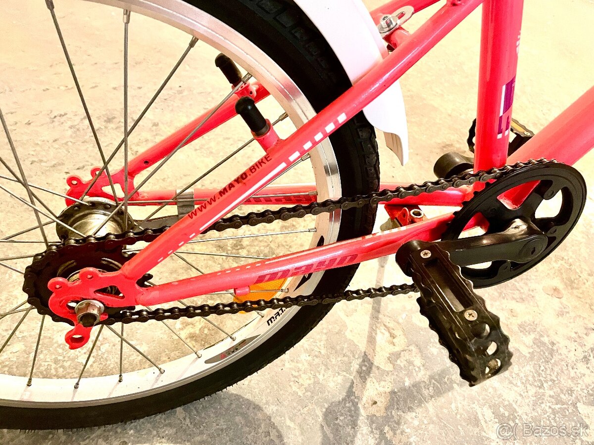 Dievčenský rúžový bicykel velkosť 20 - 6