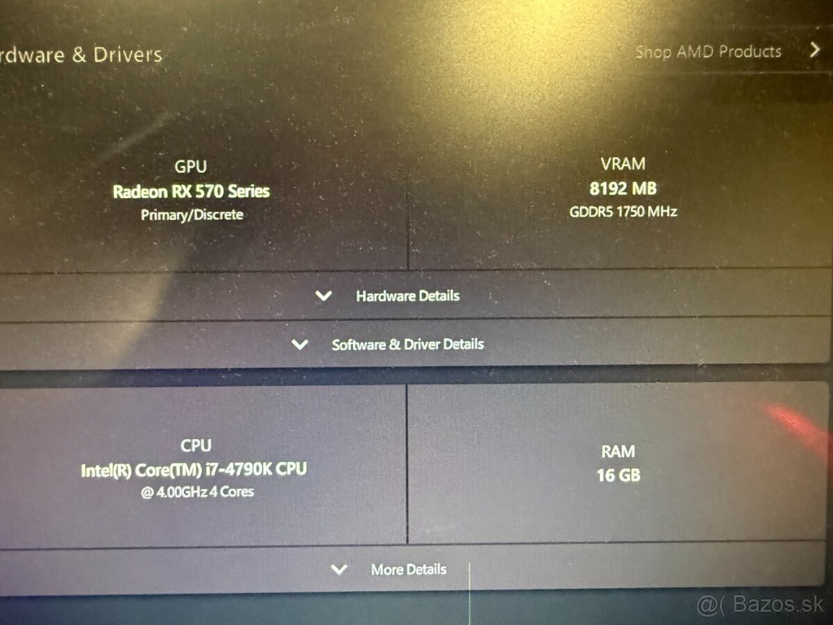 Herný počítač i7-4790K / 16 GB / RX 570 8 GB / SSD + HDD - 6