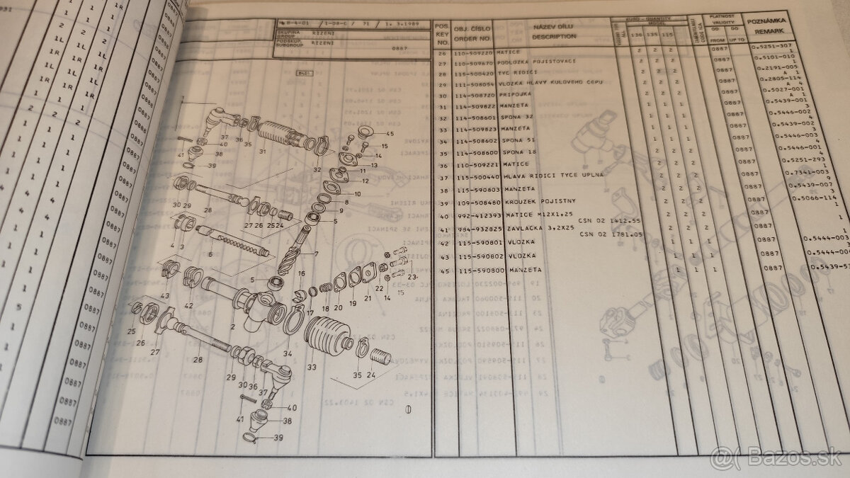 Škoda FAVORIT 115 135 136 seznam náhradních dílů - 6