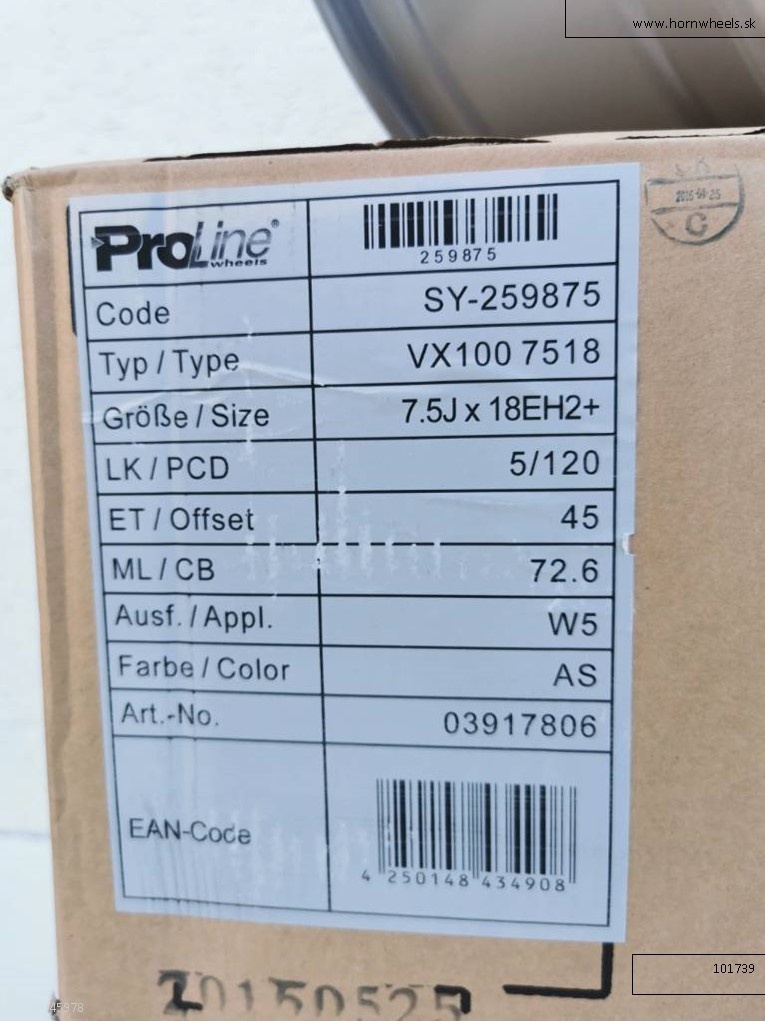 Bmw 1 Alu disky Proline Proline 7,5x18 ET45 5X120 1240 - 6