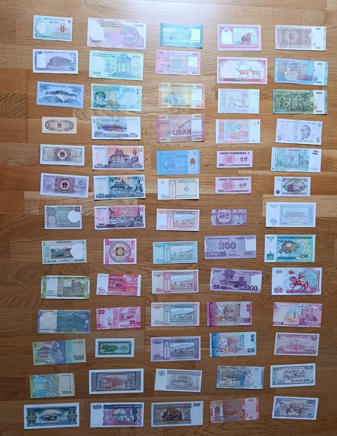 Bankovky mix svet UNC - 6