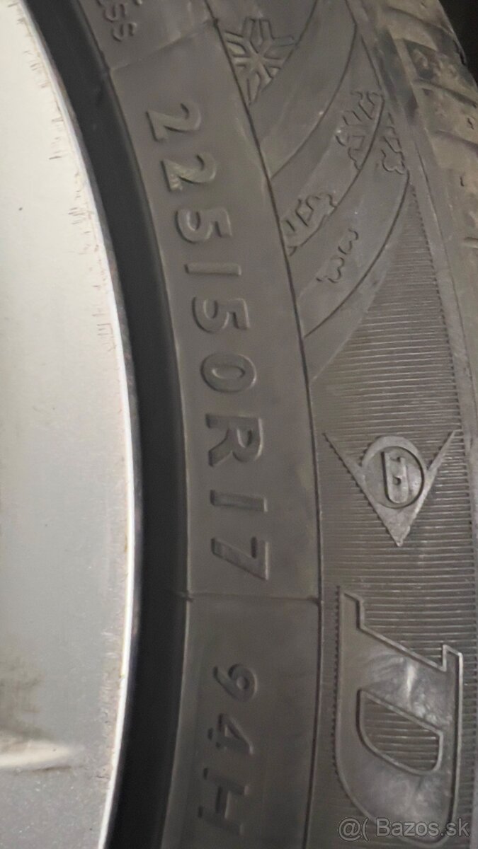 Zimné kolesá Dunlop225/50R17 runflat vrátane krytov - 6