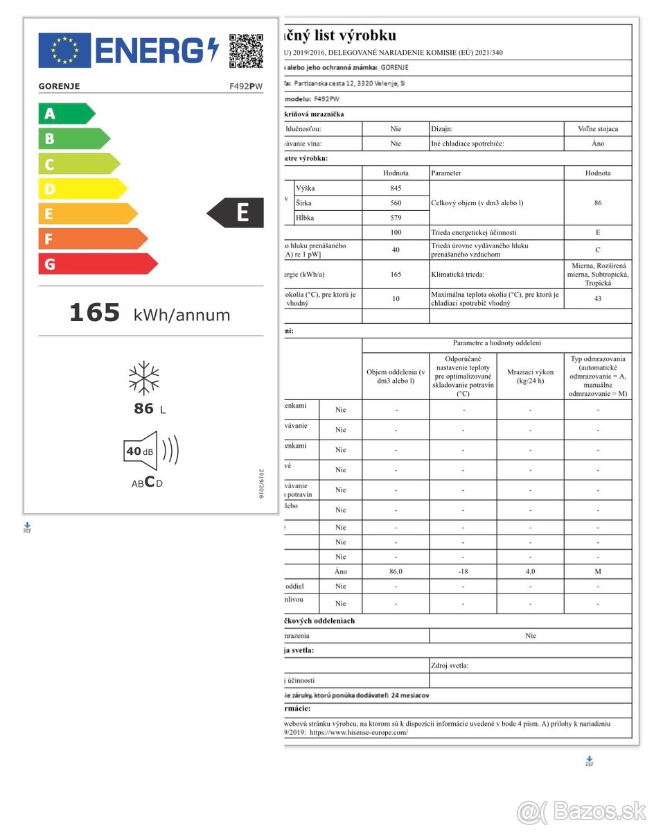 Mraznička Gorenje 85L - 6