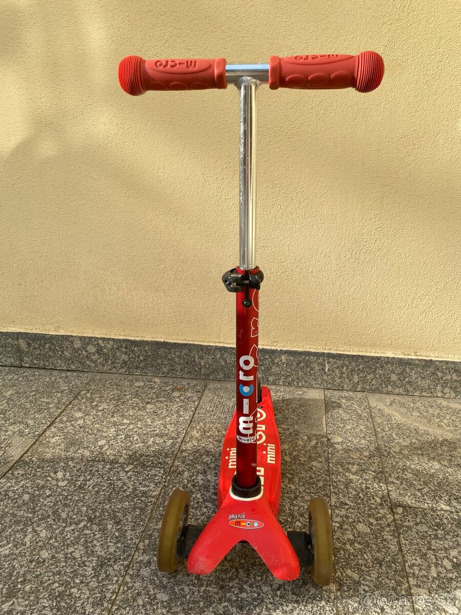 Kolobežka/odrážadlo MICRO Mini 3v1, červenè - 6