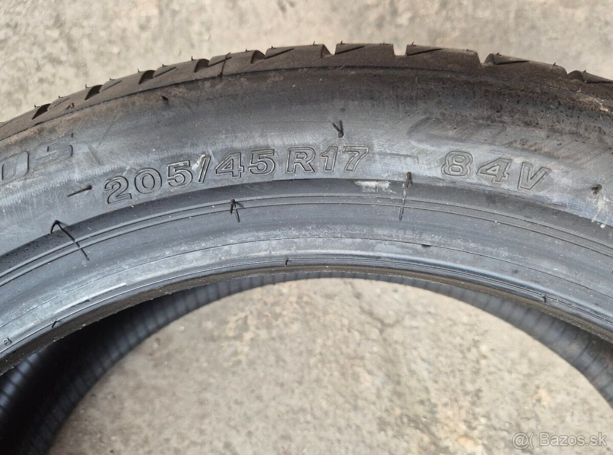 205/45r17 letné 4 ks BRIDGESTONE - nejazdené - 6