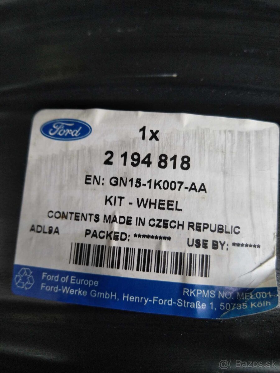 Ford Ecosport Ecoboost,FIESTA 16" originál sada + TPMS. - 6