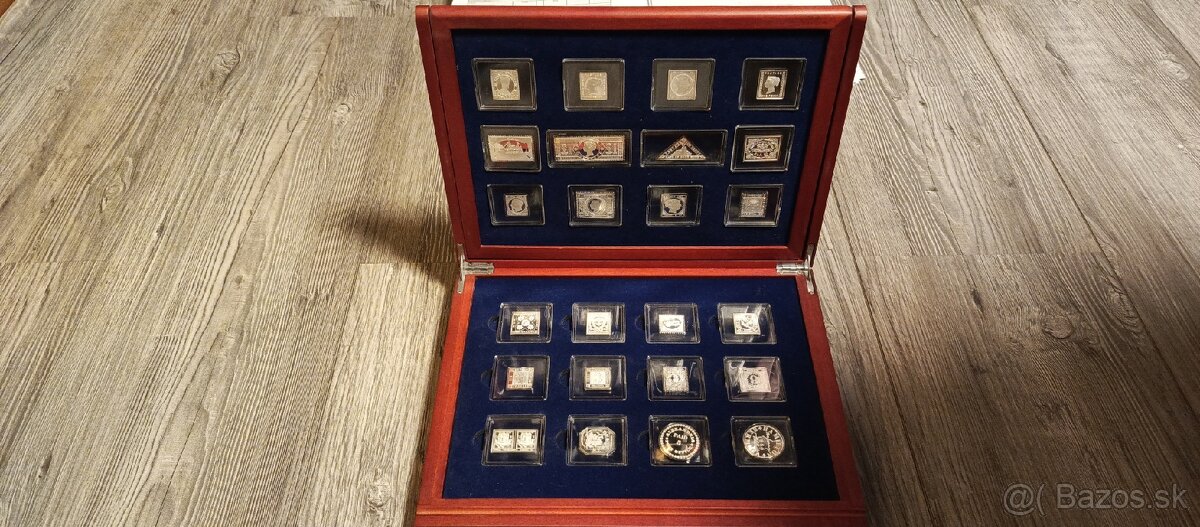 Predám strieborné známky v boxe - 6