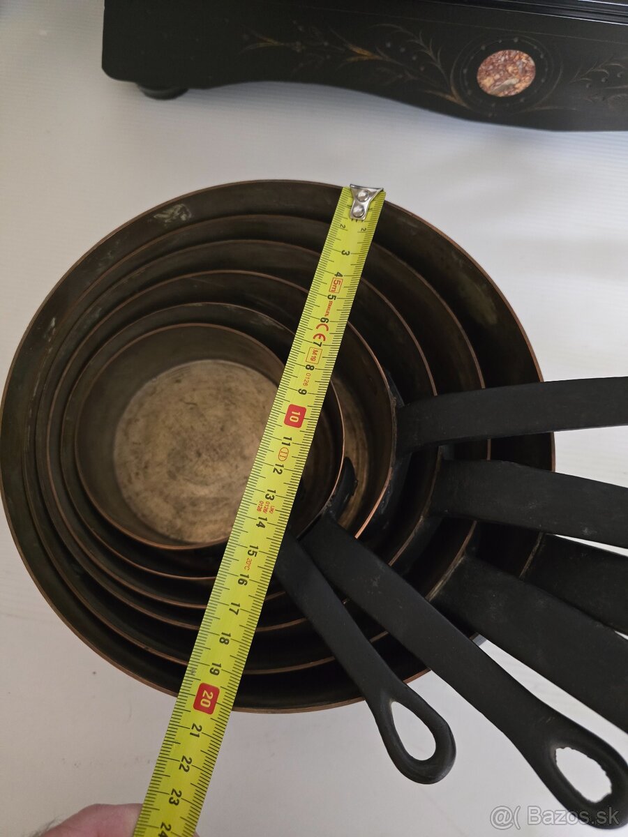 Medene panvicky + vešiak - 6