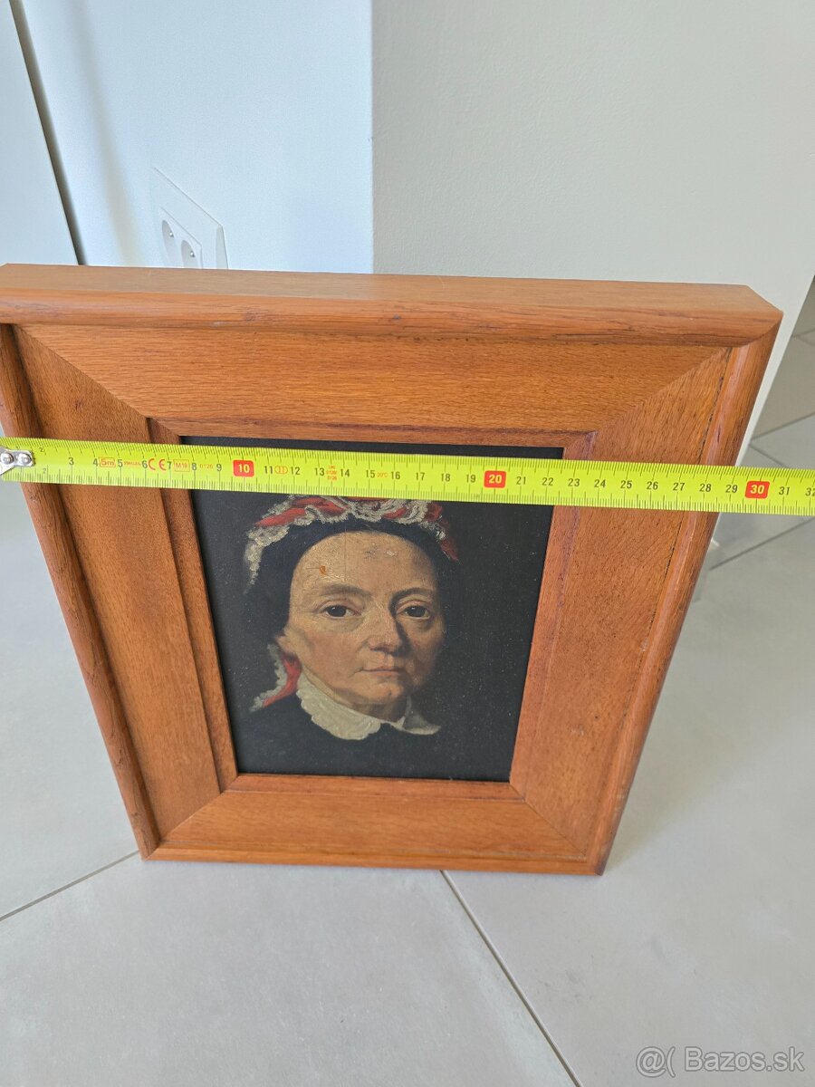 Starožitný obraz maľba na dreve - 6