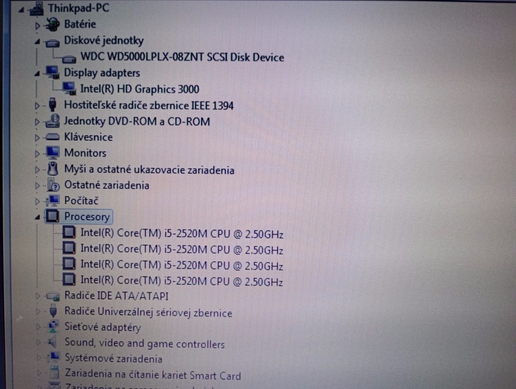 Lenovo Thinkpad T520 , Windows 7 , Intel core i5 , 4gb ram - 6